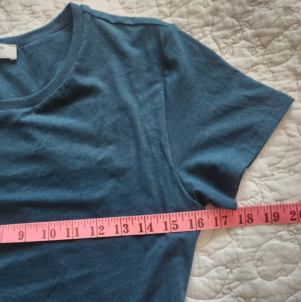 Babaton Contour Ruched Midi Dress Medium Aritzia Fitted T-Shirt Casual Summer - Picture 10 of 12